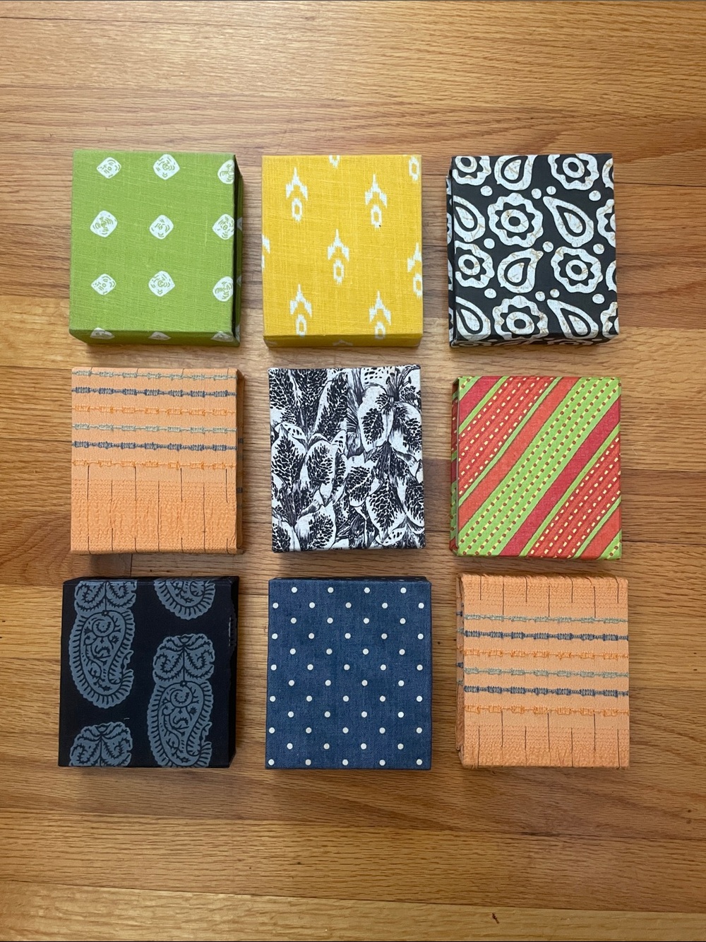Chan Luu Multicolor Fabric Jewelry Organizer Boxes - Set of 9